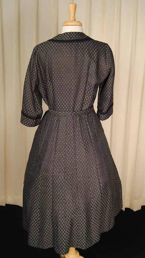 1950s Polka Dot Shirt Dress