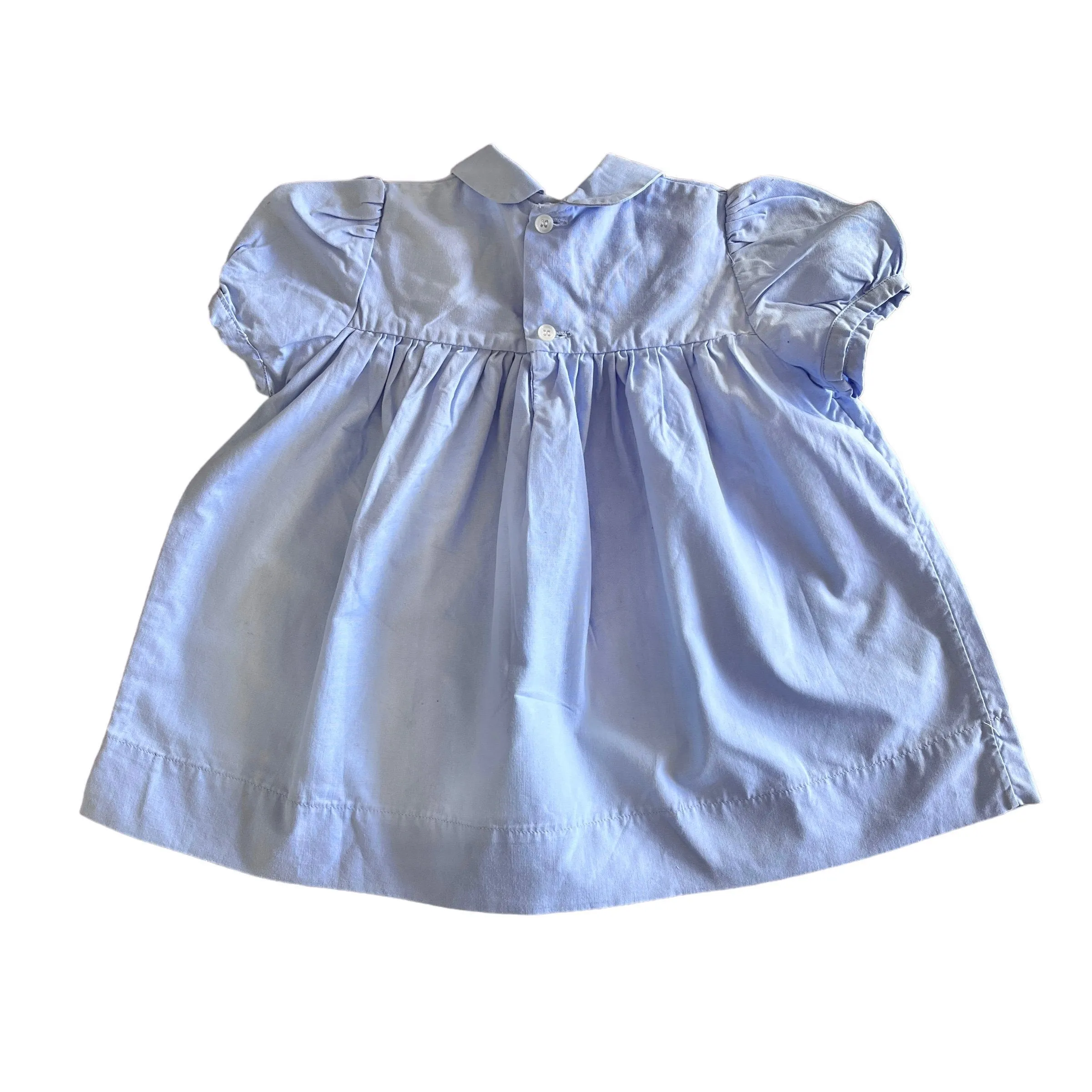 1960s Embroidered Blue Dress 6-9 Months