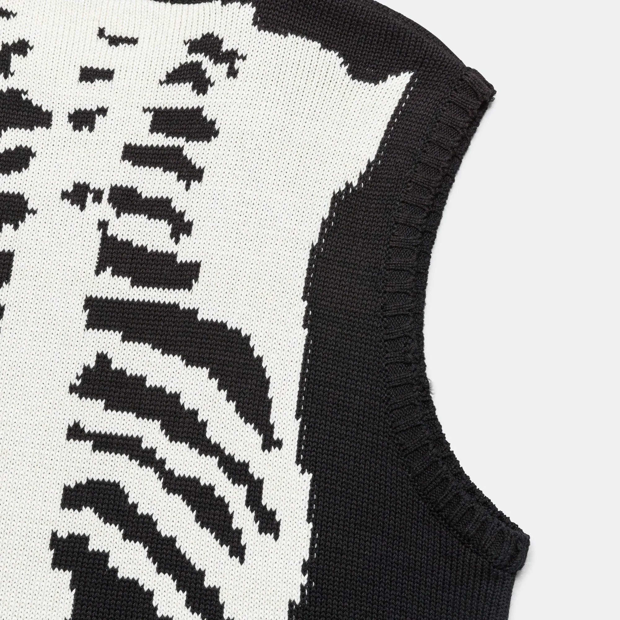 5G Cotton Knit BONE Vest - Black