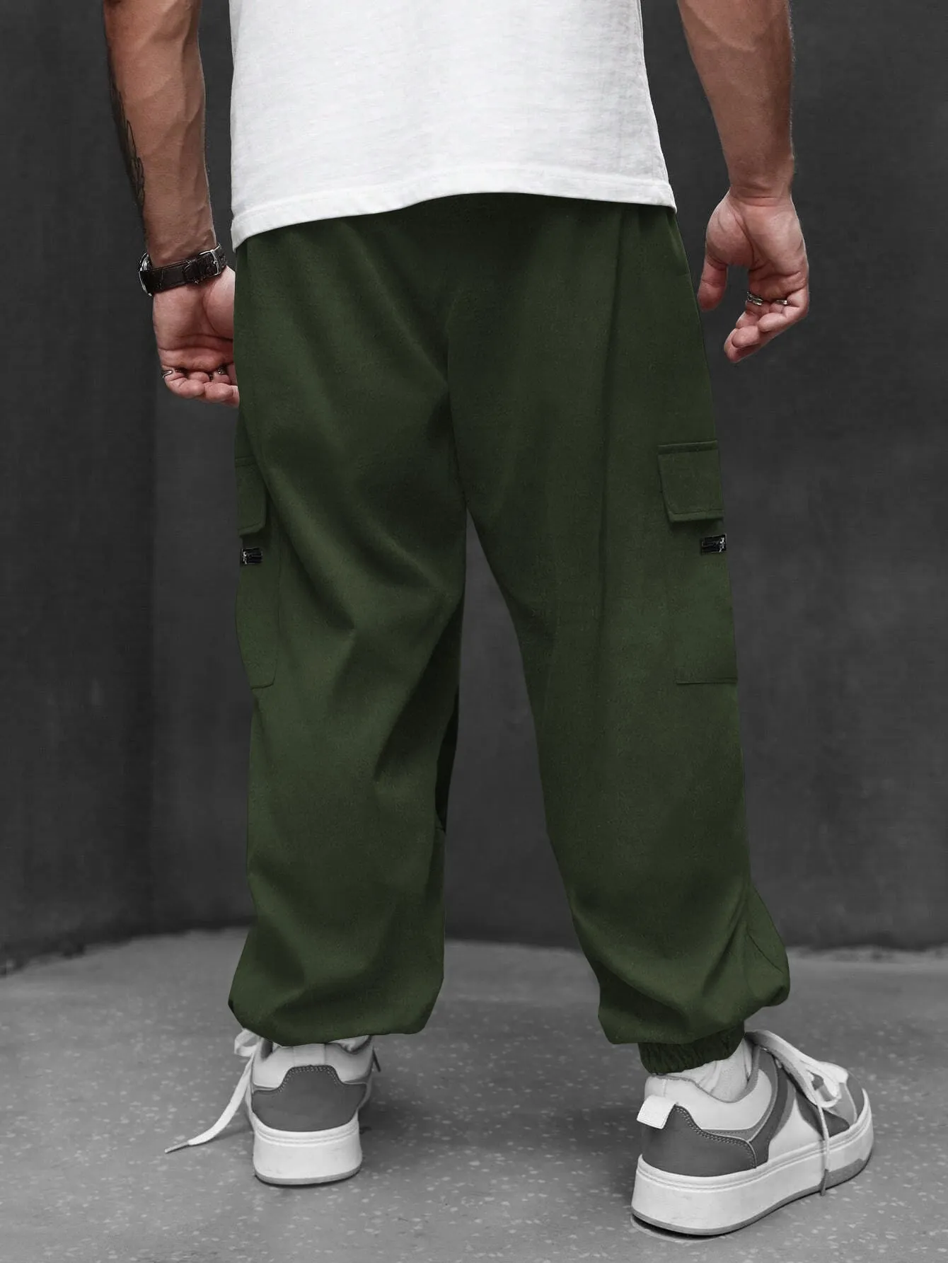 (6 Variants) Baggy Style Oversized Fit Cargo Joggers For Men