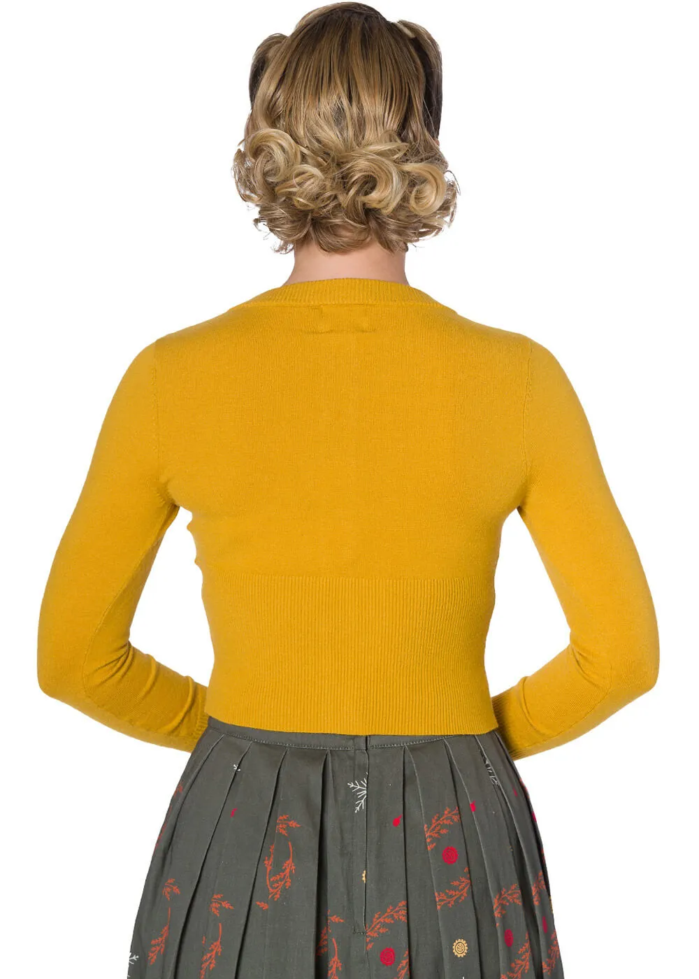 Banned Dolly 50's Cardigan Mustard