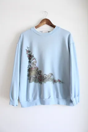 Blue Puppies Vintage Sweatshirt