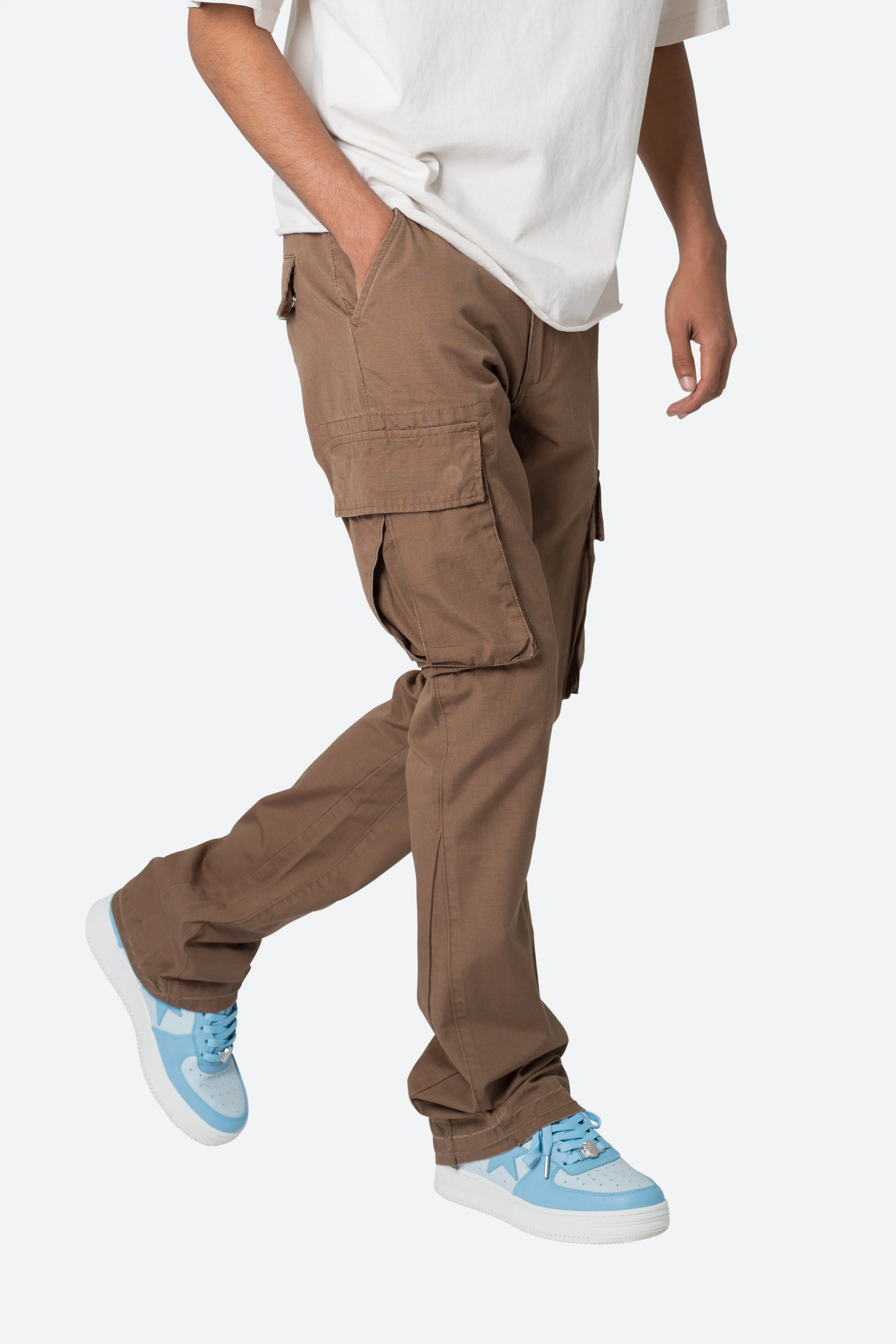 Bootcut Cargo Pants - Chocolate