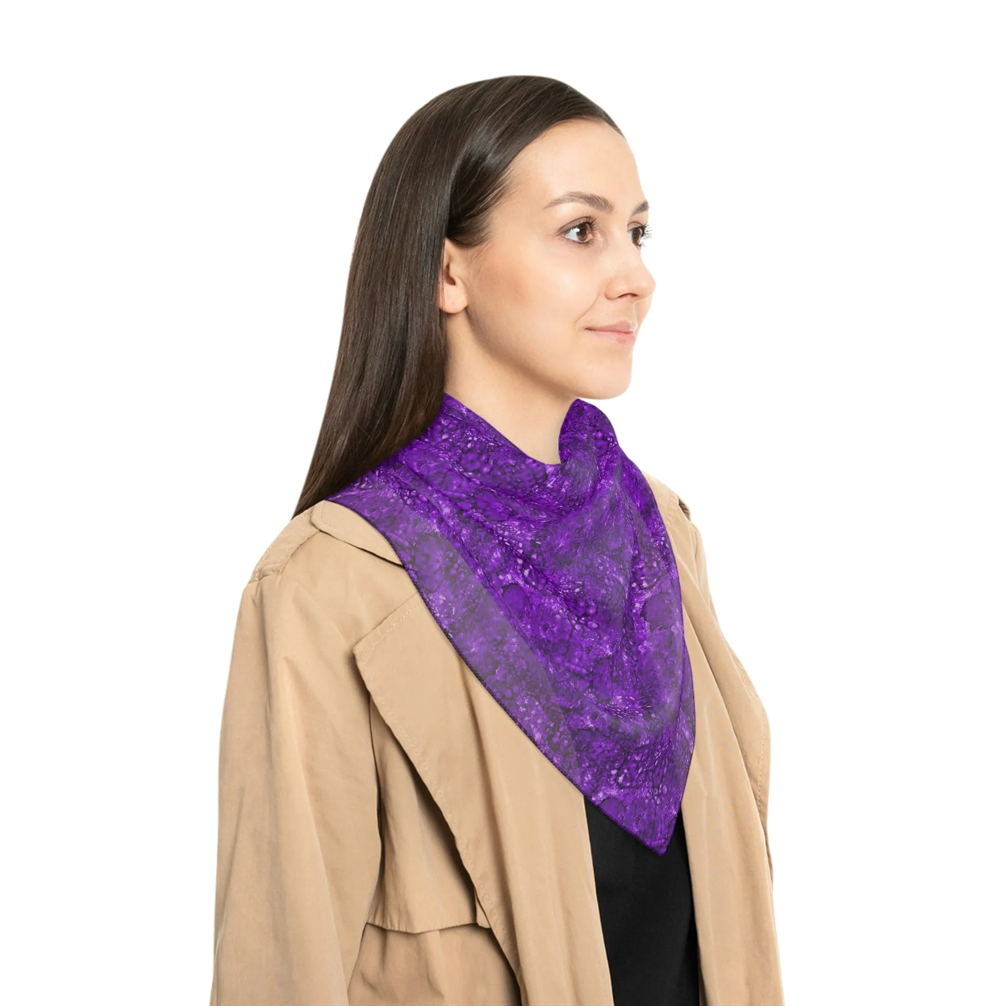 Chiffon Scarf - Purple Sapphire Dreams Print