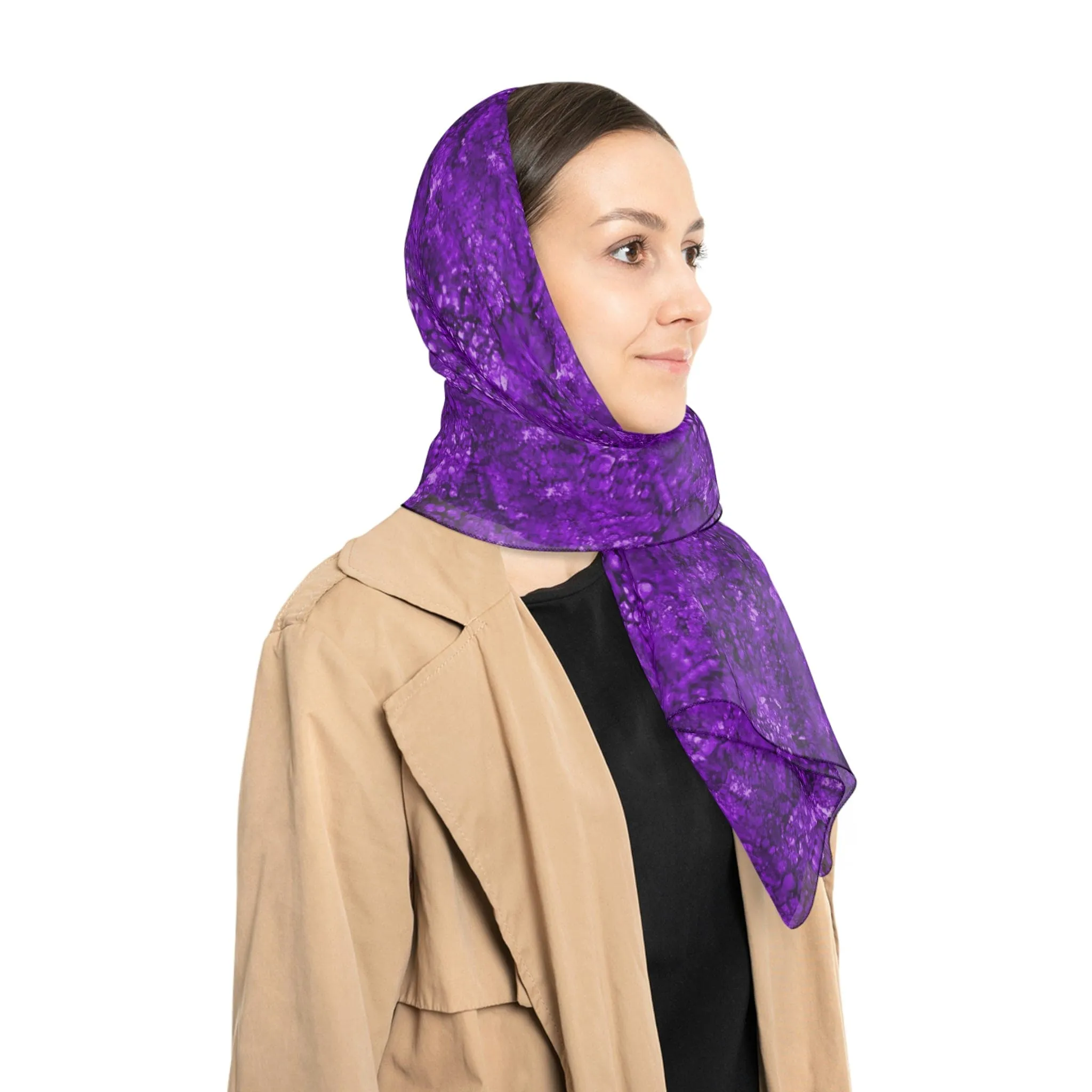 Chiffon Scarf - Purple Sapphire Dreams Print