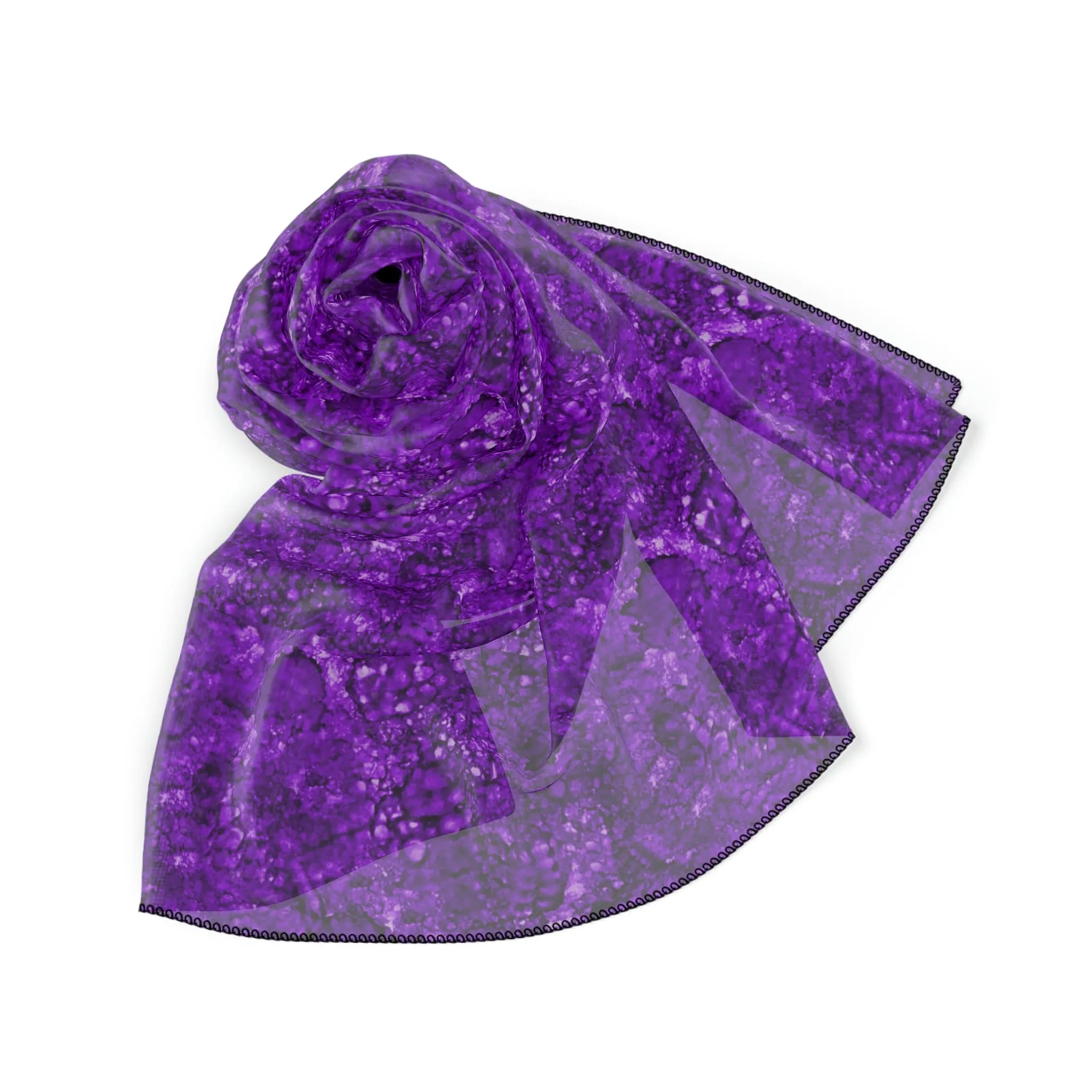 Chiffon Scarf - Purple Sapphire Dreams Print