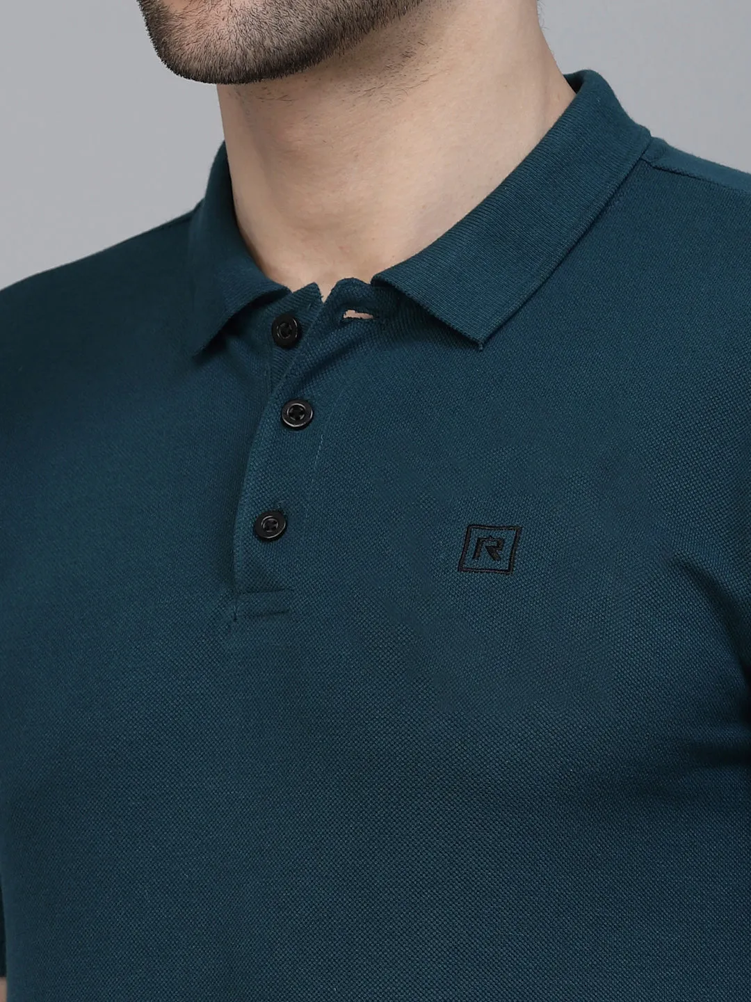 Cotton Solid Half Sleeves Polo T-Shirt