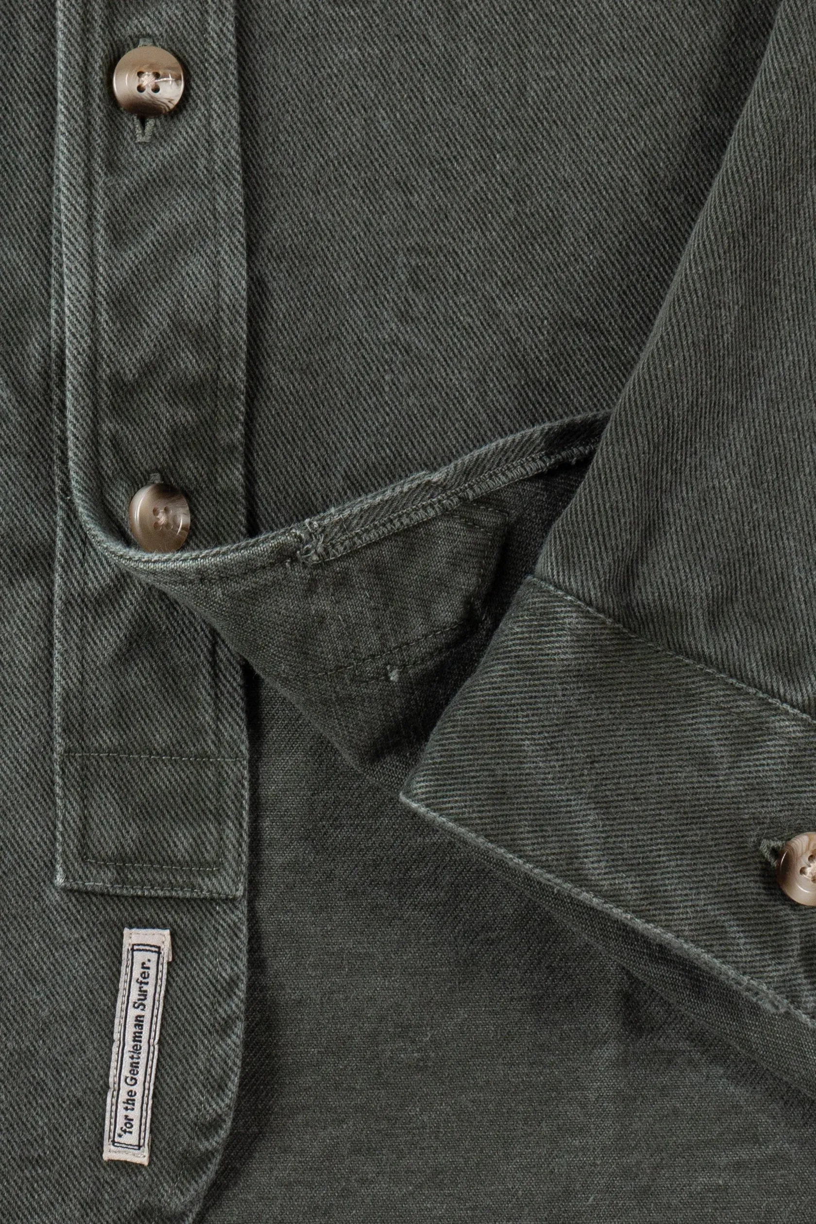 Cuisse de Grenouille Khaki Green Washed Paris Over Shirt