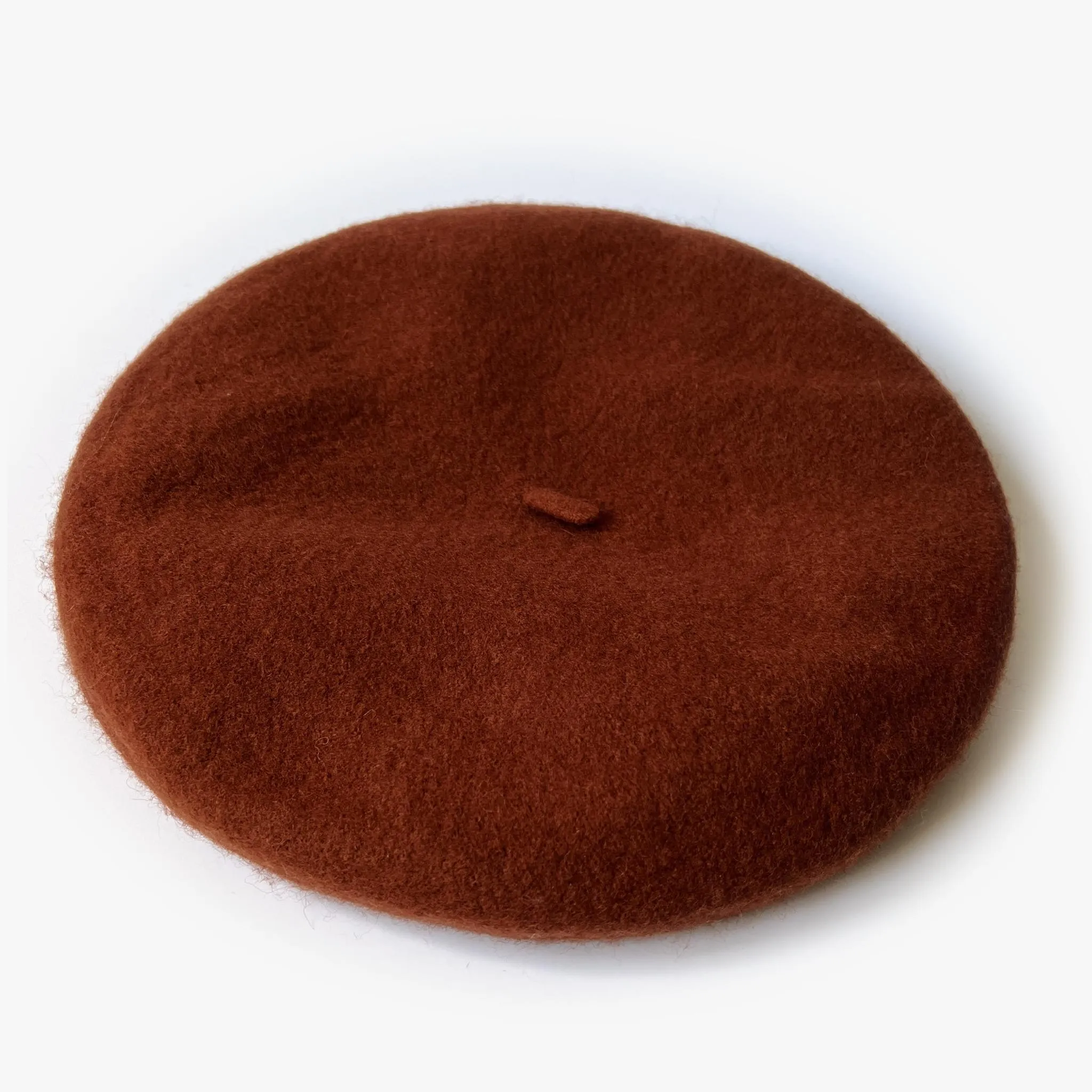 Danielle Satin Lined Beret - Rust Brown