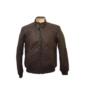 Edmund's Brown Quilted Leather Jacket