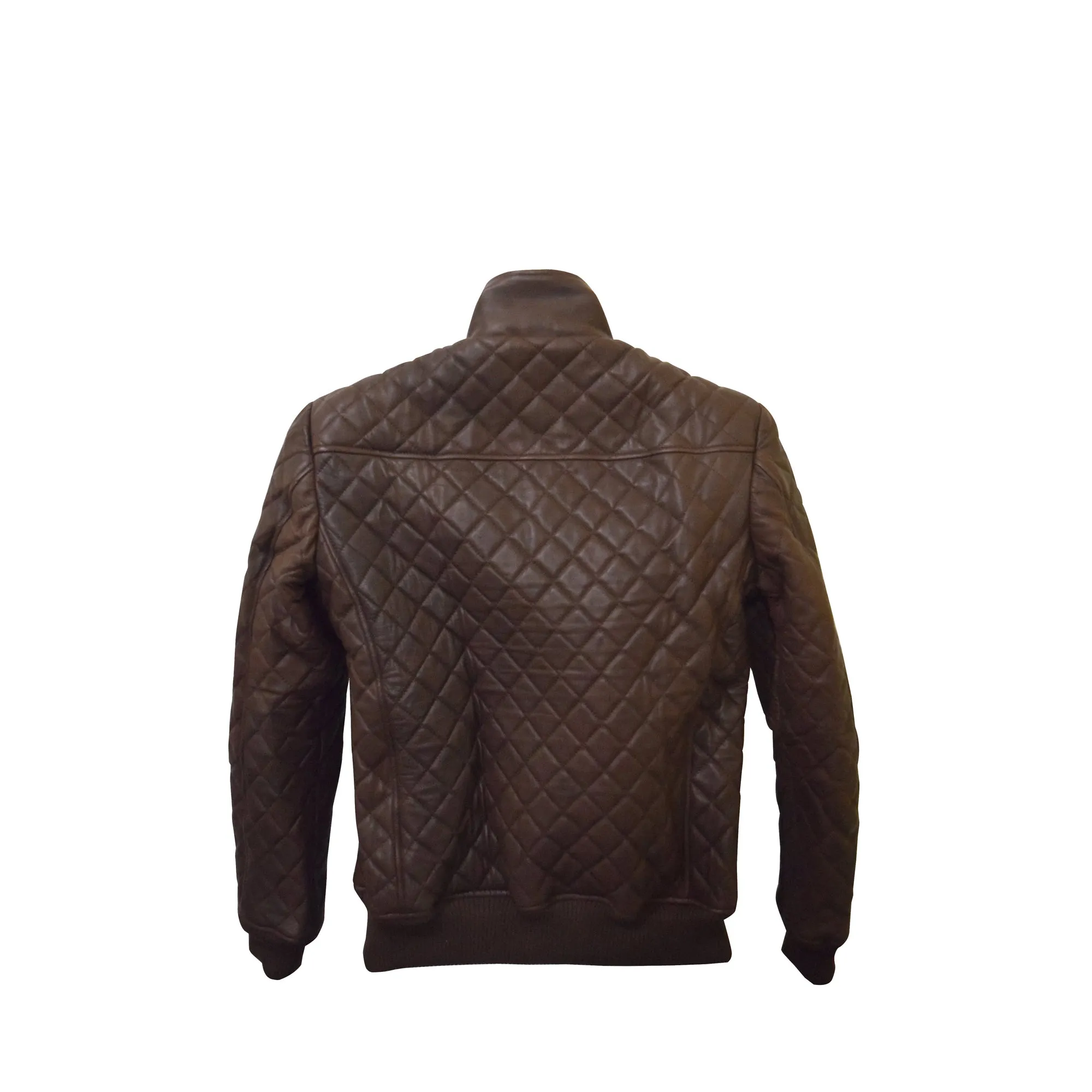 Edmund's Brown Quilted Leather Jacket