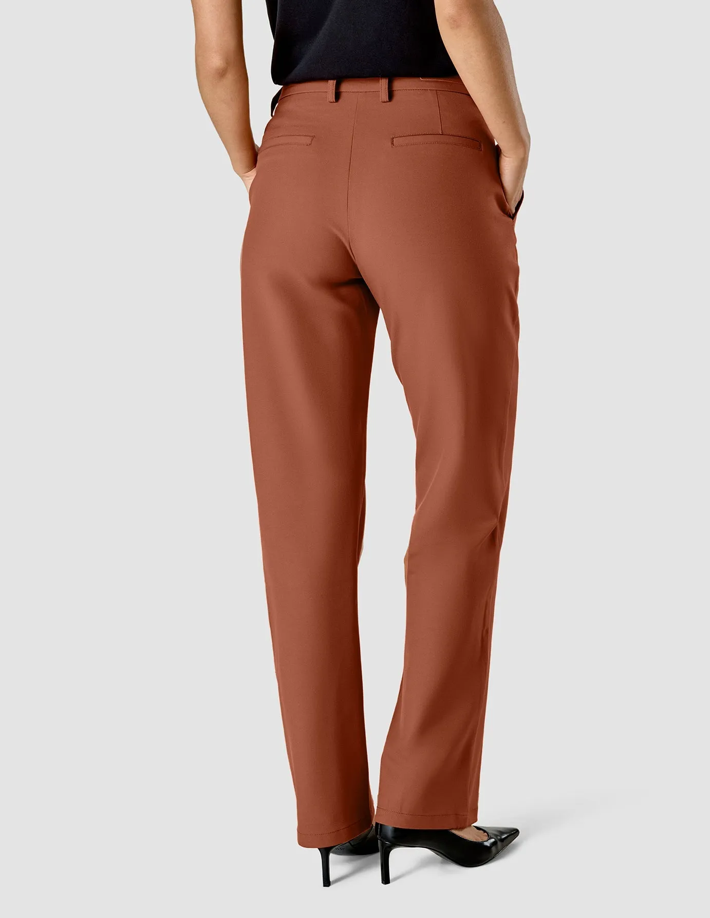 Essential Pants Straight Terracotta