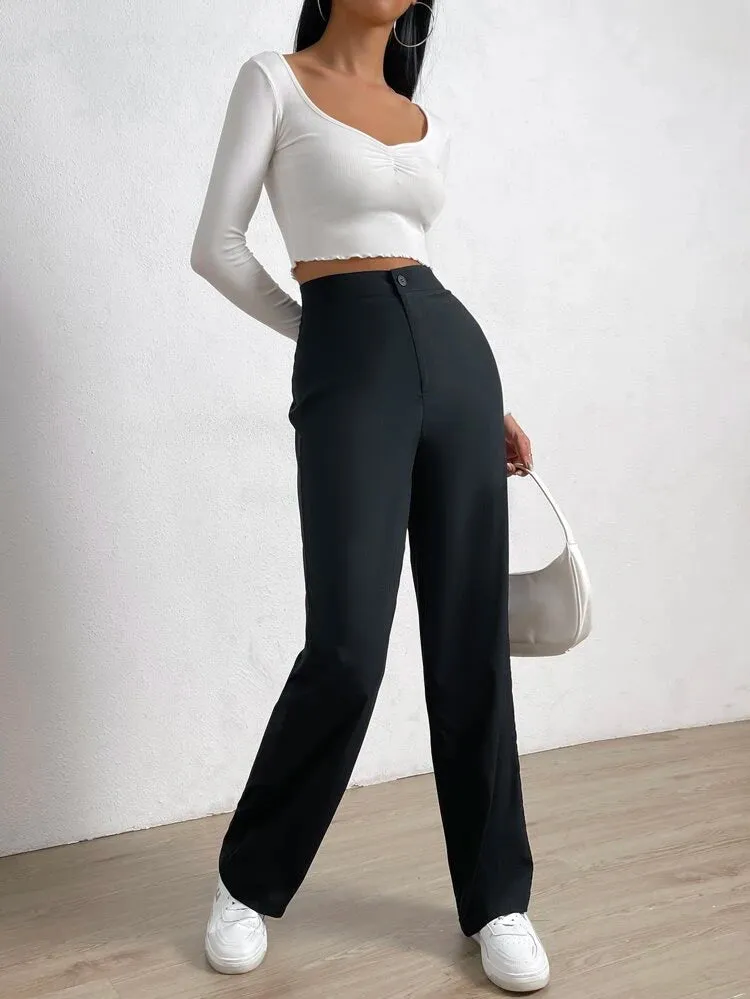 Everyday Straight leg High Waist Pants