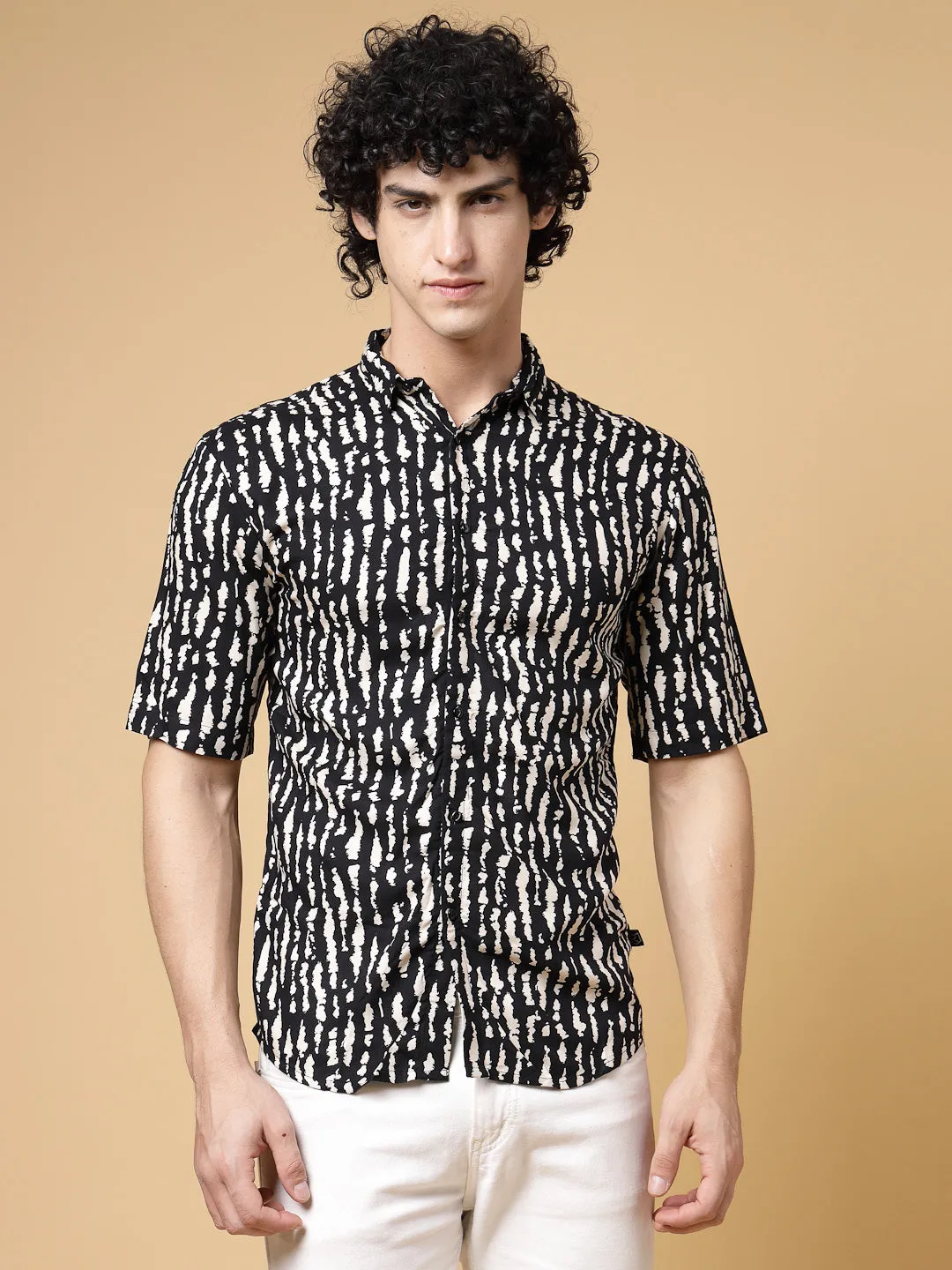 Exotic Hawaiian Shirt With Drop Shoulders