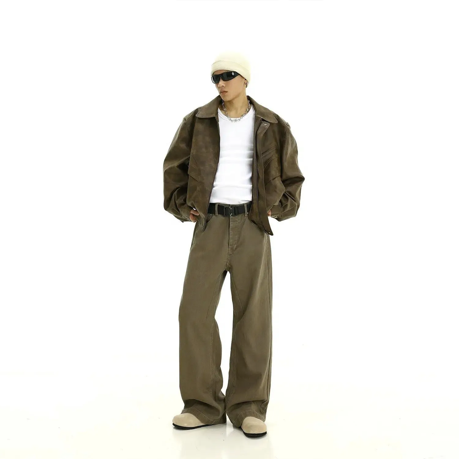 Faded Zip Fly Straight Leg Pants