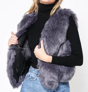 Faux Fur Cropped Vest