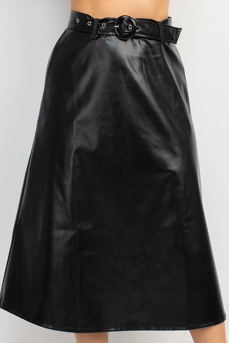 Faux Leather Skirt