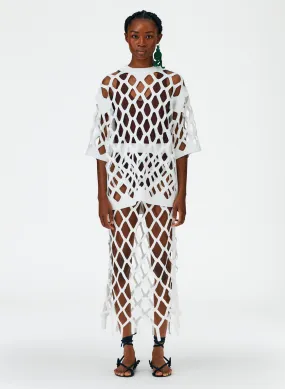 Fishnet Macrame Sweater Skirt