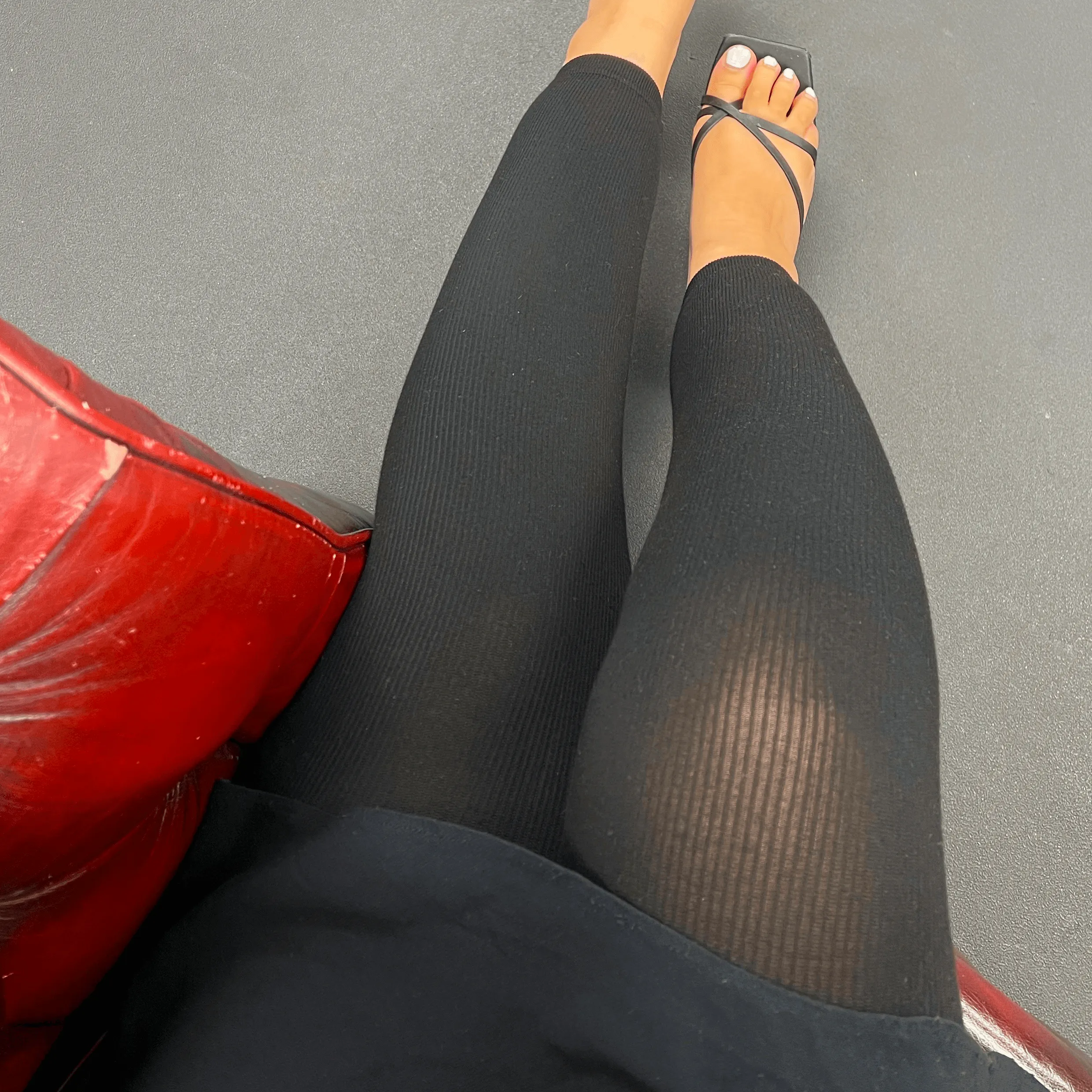 Footless Ribbed Cashmere Tights