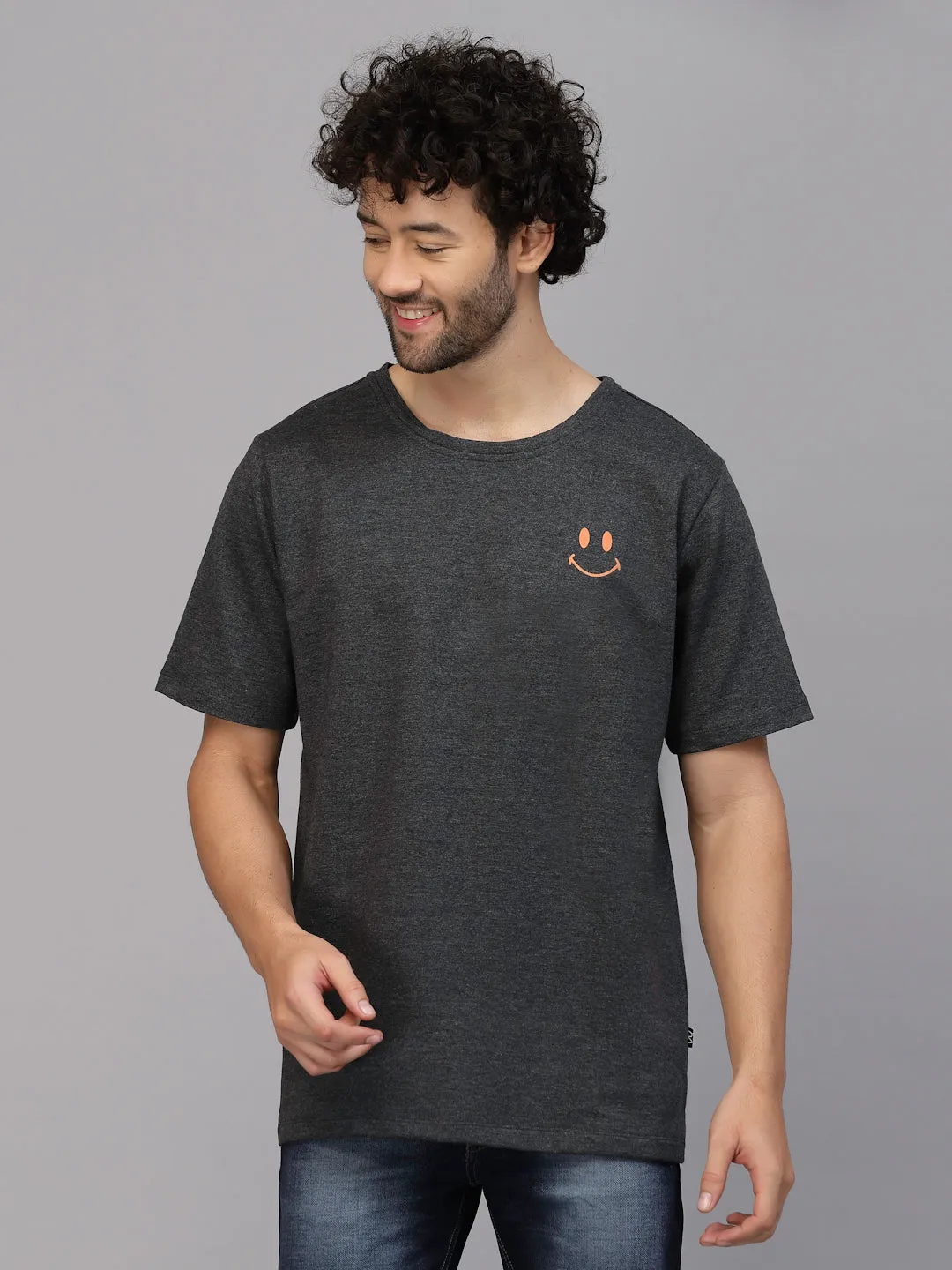 Happy Vibes Oversized Terry T-Shirt