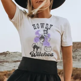 Howdy Witches Halloween Graphic T-Shirt - HA306