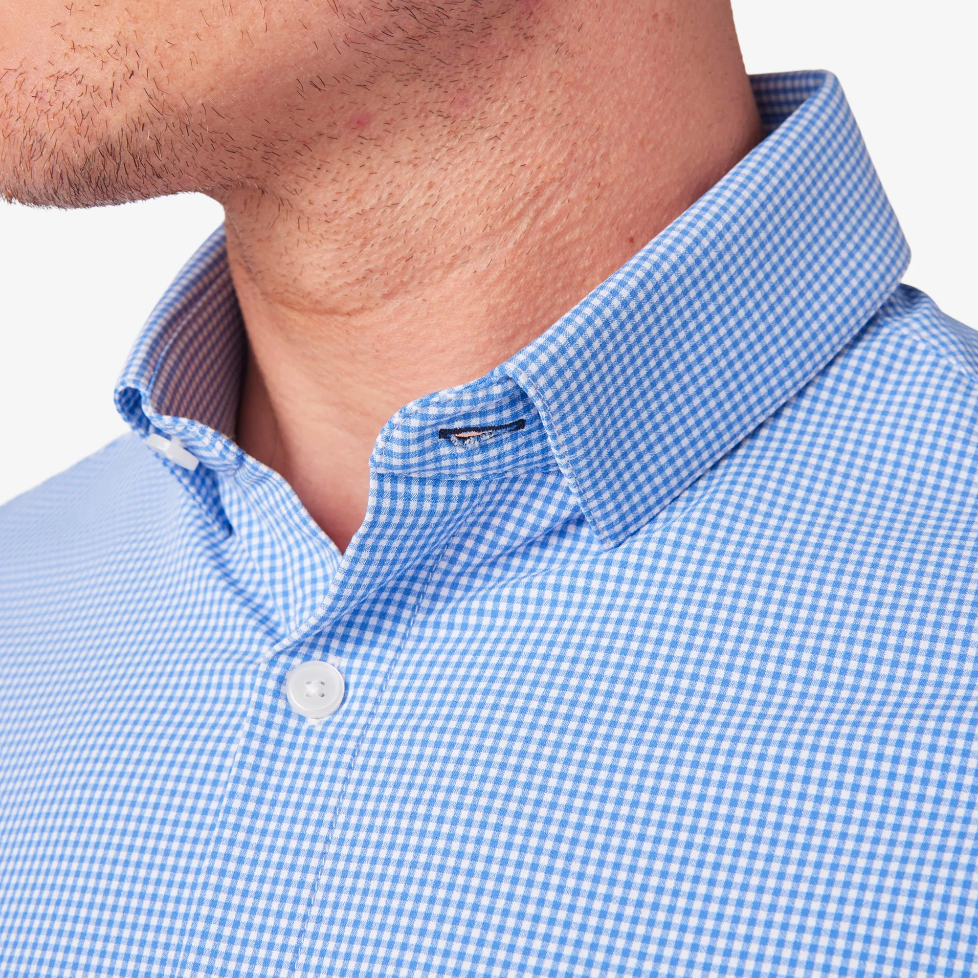 Men's Mizzen   Main | Leeward Trim Long Sleeve | Cobalt Stratford Check