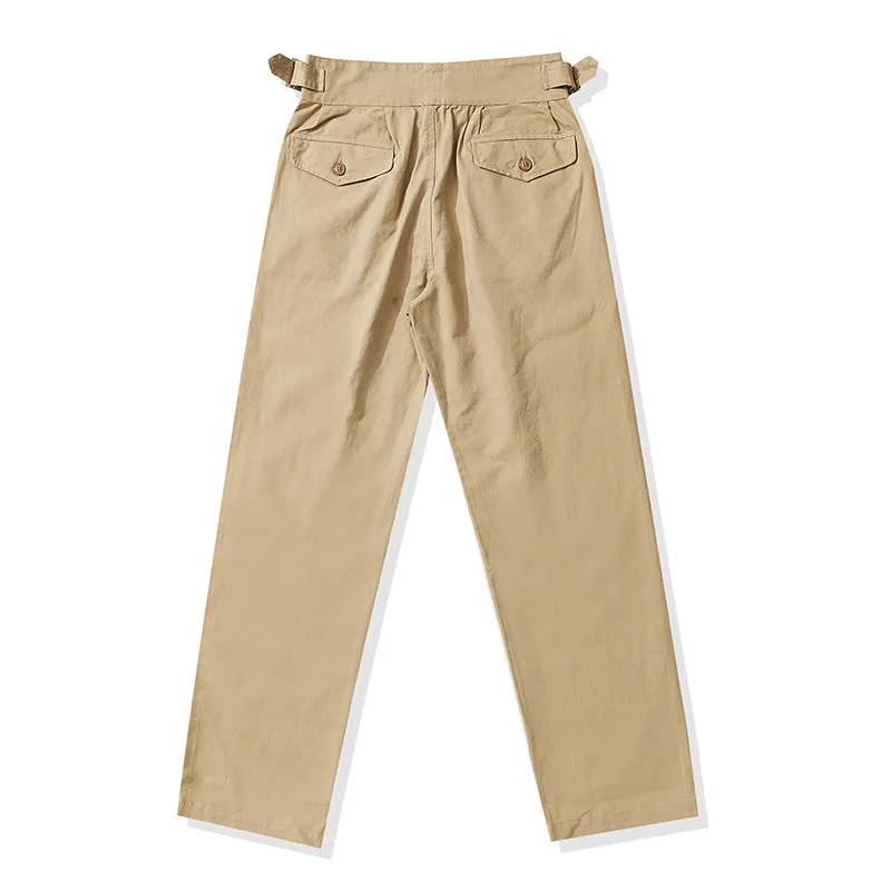 Men's Retro Casual Khaki British Army Gurkha Bermuda Trousers