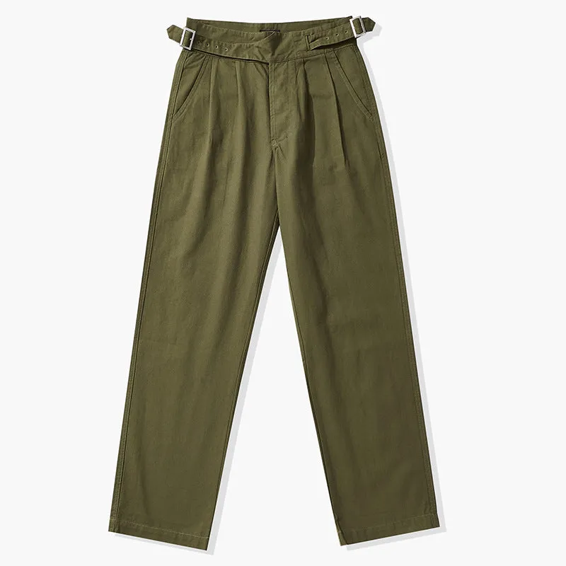 Men's Retro Casual Khaki British Army Gurkha Bermuda Trousers