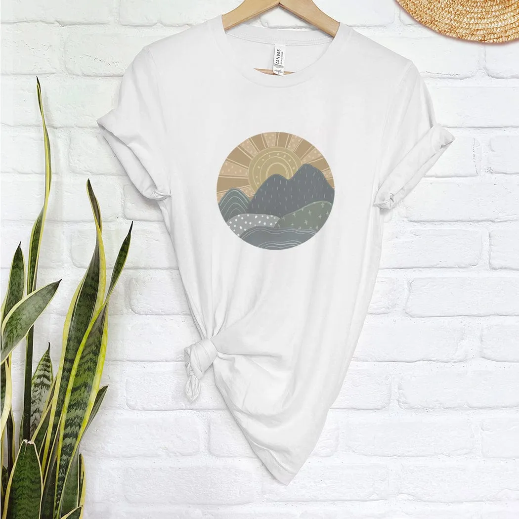 Mountain Scene Outdoors Graphic T-Shirt - NA173