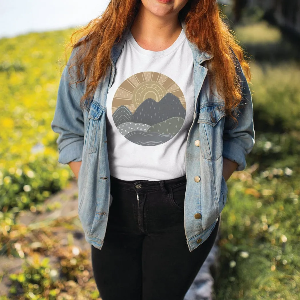 Mountain Scene Outdoors Graphic T-Shirt - NA173