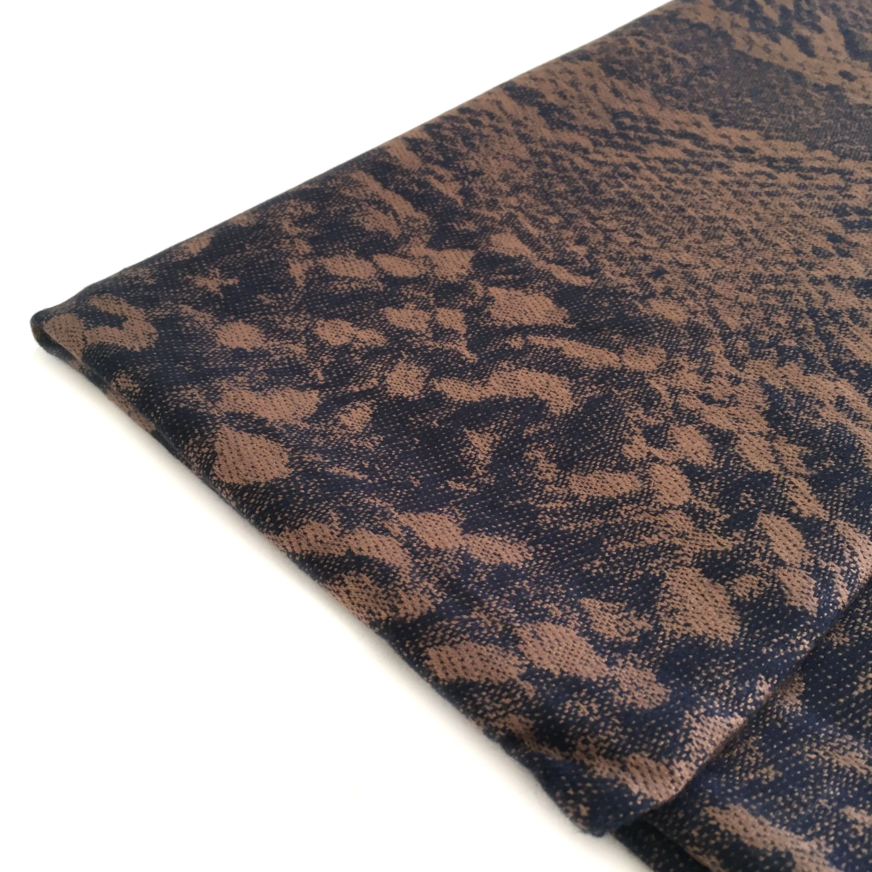 NAVY BRONZE LARGE SNAKESKIN PRINT REVERSIBLE PASHMINA SHAWL SCARF