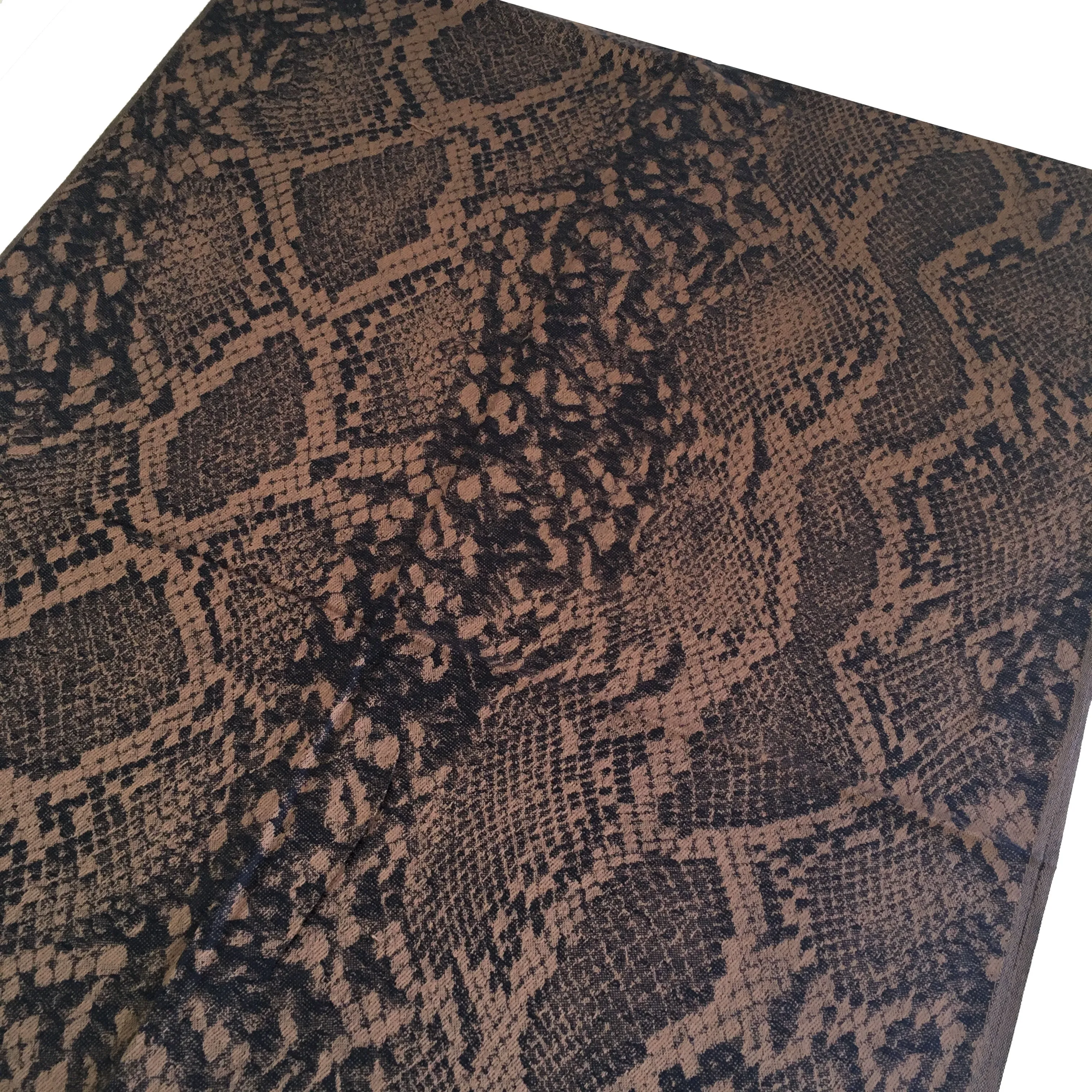 NAVY BRONZE LARGE SNAKESKIN PRINT REVERSIBLE PASHMINA SHAWL SCARF