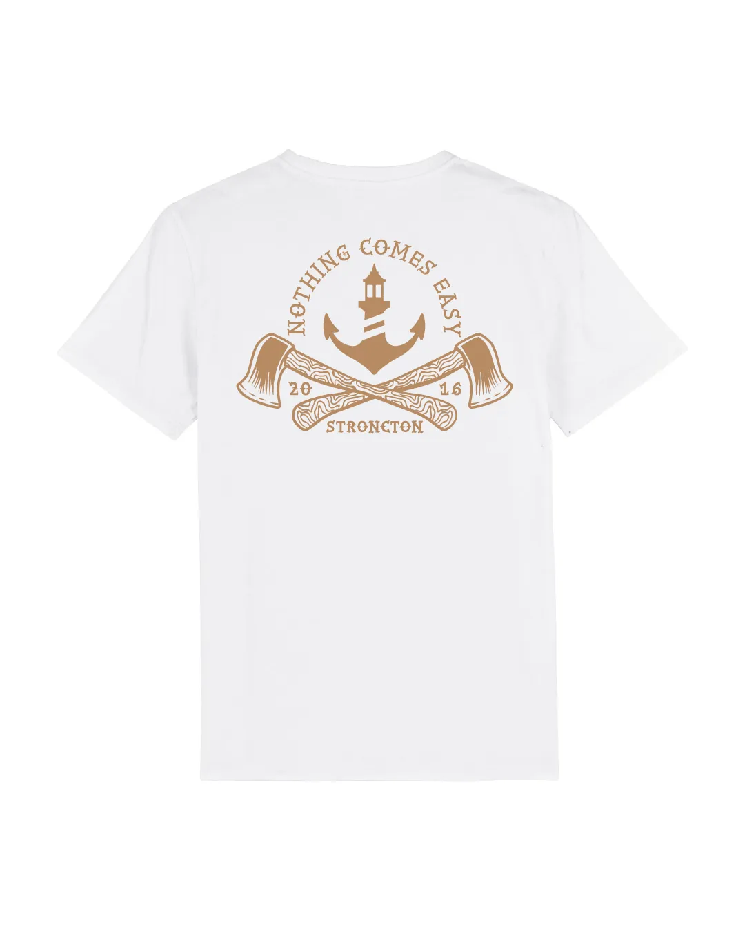 N.C.E. T-Shirt - White/Brown