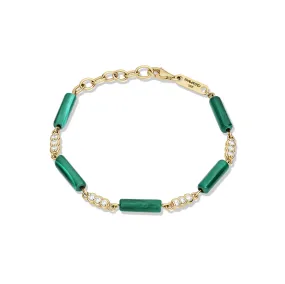 Palace Diamond Bead Bracelet Malachite