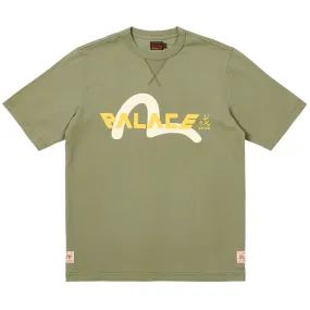 Palace x Evisu Logo Tee Olive