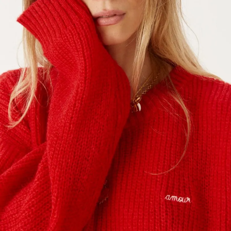 "Amour" Vivienne Sweater (Red)