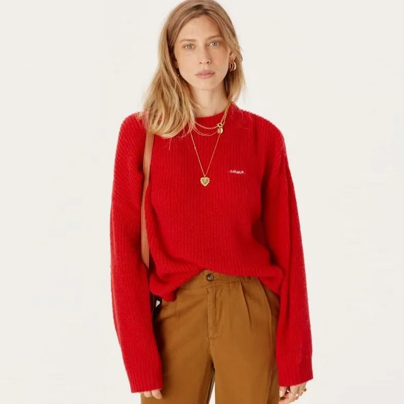 "Amour" Vivienne Sweater (Red)