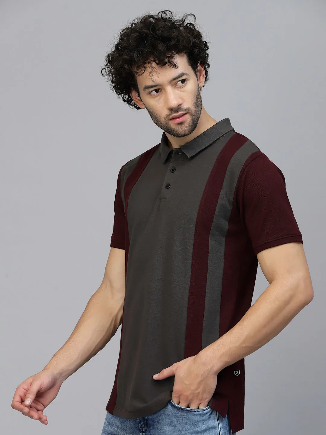 Sleek Colorblock Polo T-Shirt