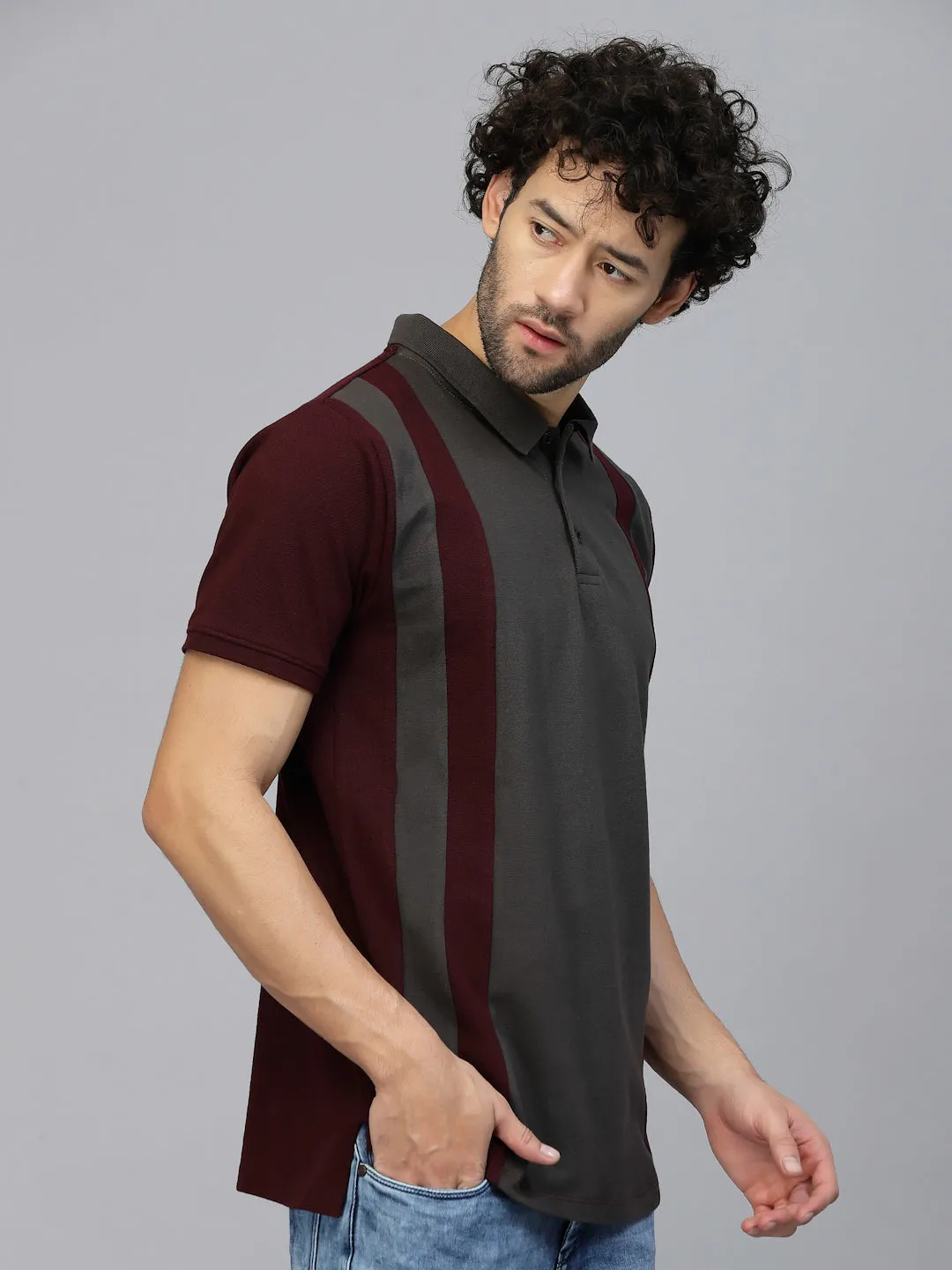 Sleek Colorblock Polo T-Shirt