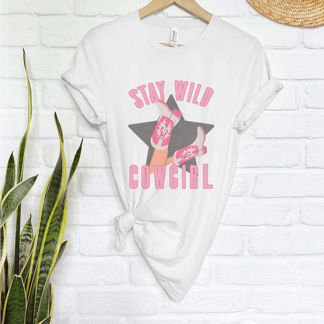 Stay Wild Cowgirl Western Graphic T-Shirt - WE216