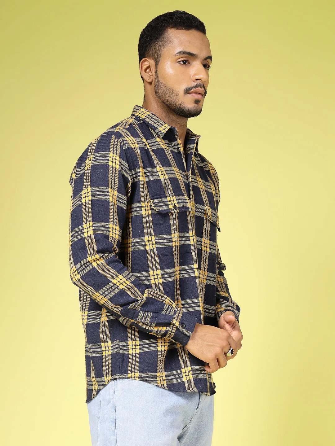 Stylish Oversized Flannel Shacket for Men