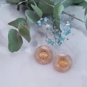 Vintage earrings - Beige Iridescent