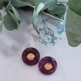 Vintage earrings - Bordeaux