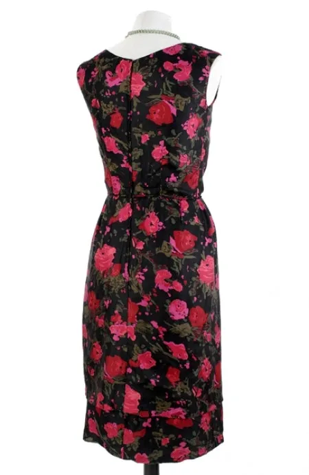 Vintage Rose print Dress with two tier skirt